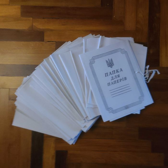 Папка (26 штук) на зав'язках Buromax А4, carton 0,4мм картон білий