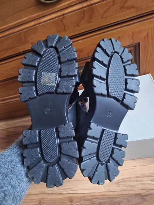 Sandały ciężkie buty platformy traktorowa podeszwa łańcuch