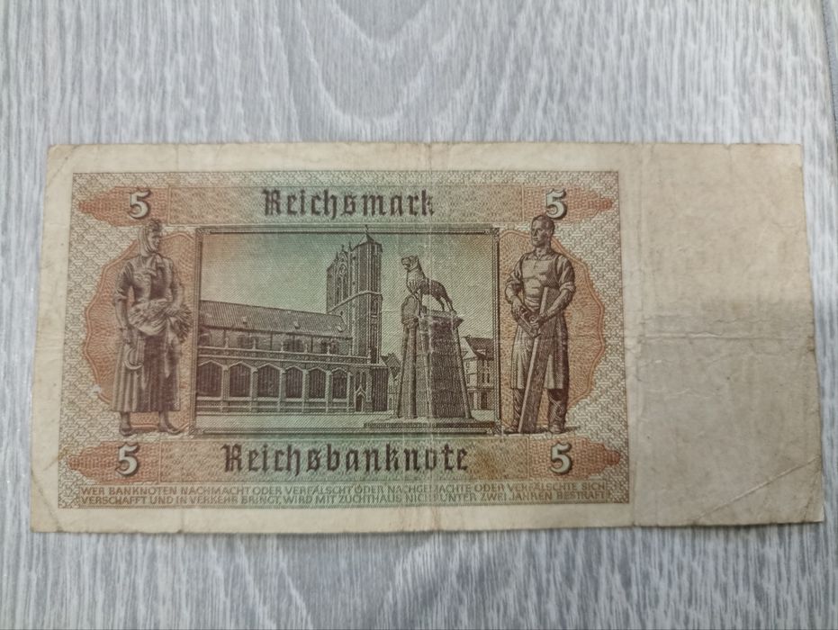5 reichsmark Alemanha 1942
