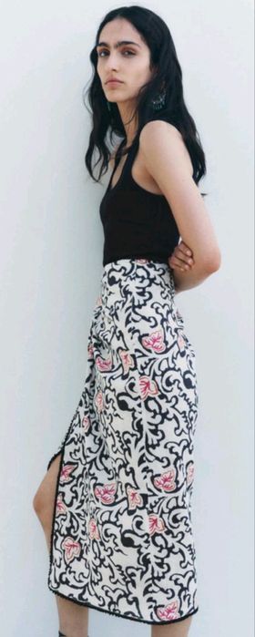 Продам спідницю юбку парео Zara льон лен