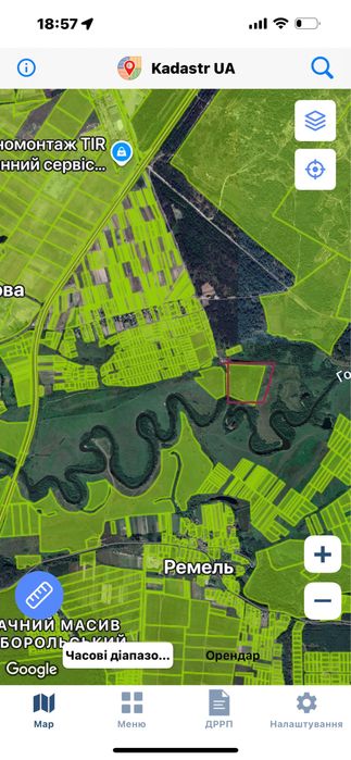 Продам земельну ділянку 2 га над річкою