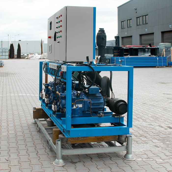 Zestaw sprężarkowy BOCK 3x sprężarka HGX4/650-4 wydajność 3×56,6 m3/h