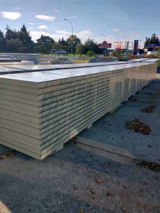 Płyta warstwowa ścienna PIR 100mm, dostępna od ręki RAL 7016