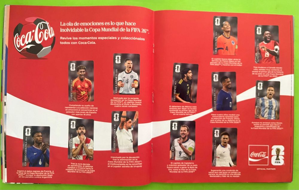 Album Panini da Copa do Mundo da FIFA 2026 COMPLETO + Cromos da Coca-Cola ORIGINAL