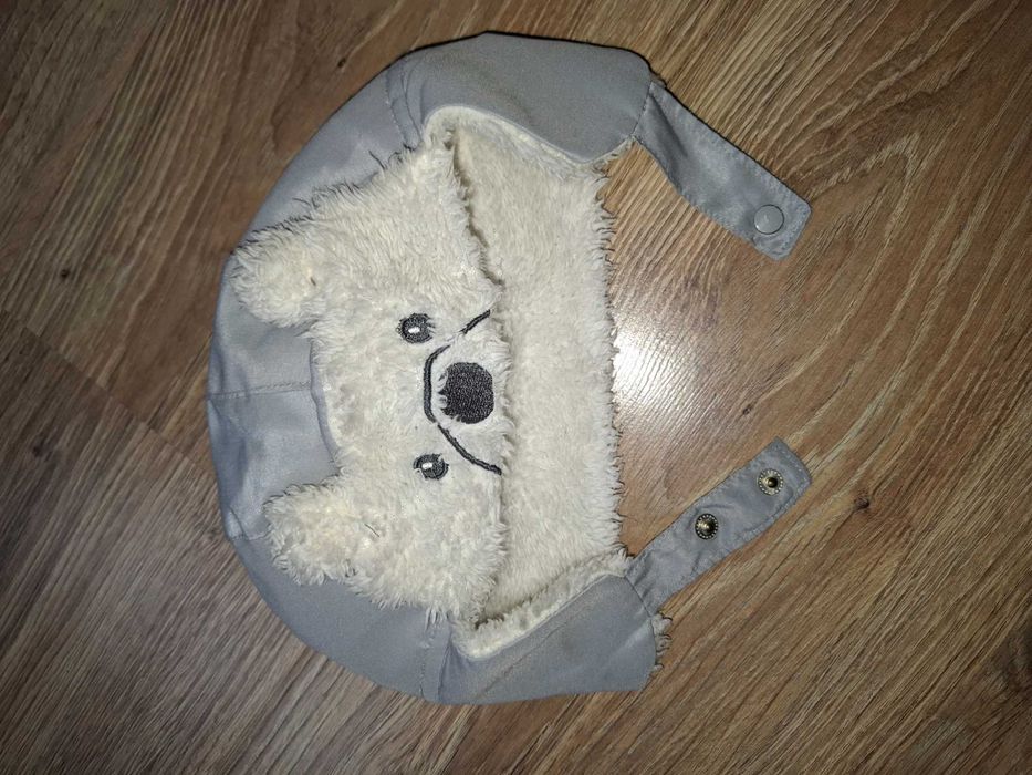 czapka zimowa niemowlęca uszatka