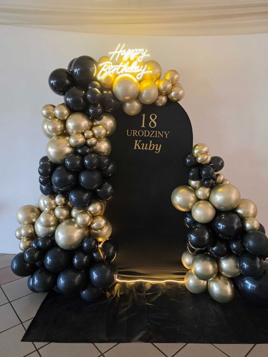 Ścianki z balonów, kwiatów
