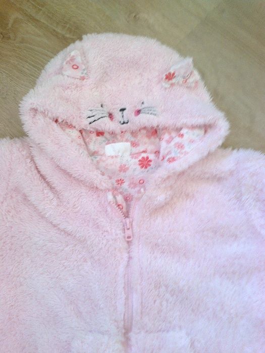 Jak NOWY Kombinezon KOT, kwiaty, jesień wiosna pajac 3-6 msc 68