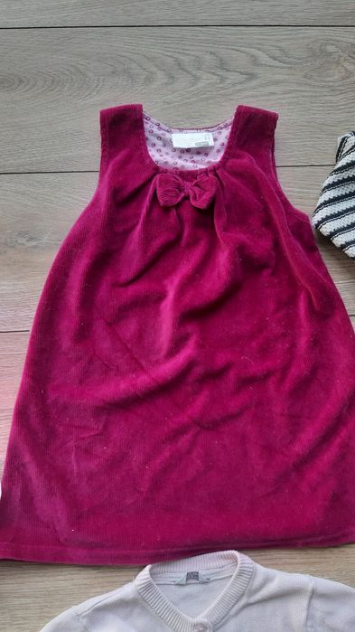 Paka zestaw ubrań dziewczynka 92 sweterki sukienki spódniczki spodnie