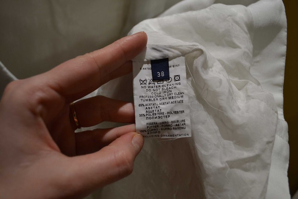 Żakiet marynarka biała Trussardi XS 34 S 36 M 38