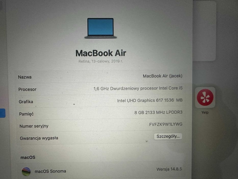 Mackbook  Air 13’’ super cena i stan  okazja