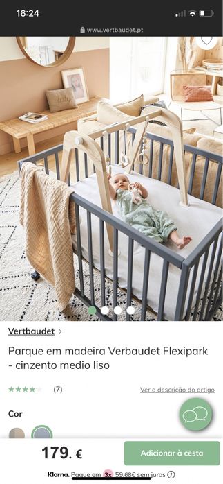 Parque/berço bebé NOVO