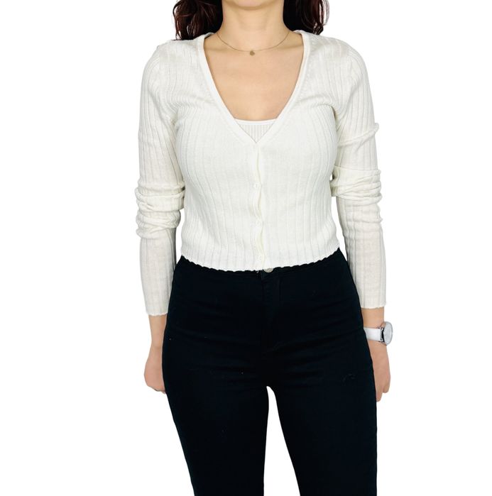 Ecru narzutka na guziczki XS 34