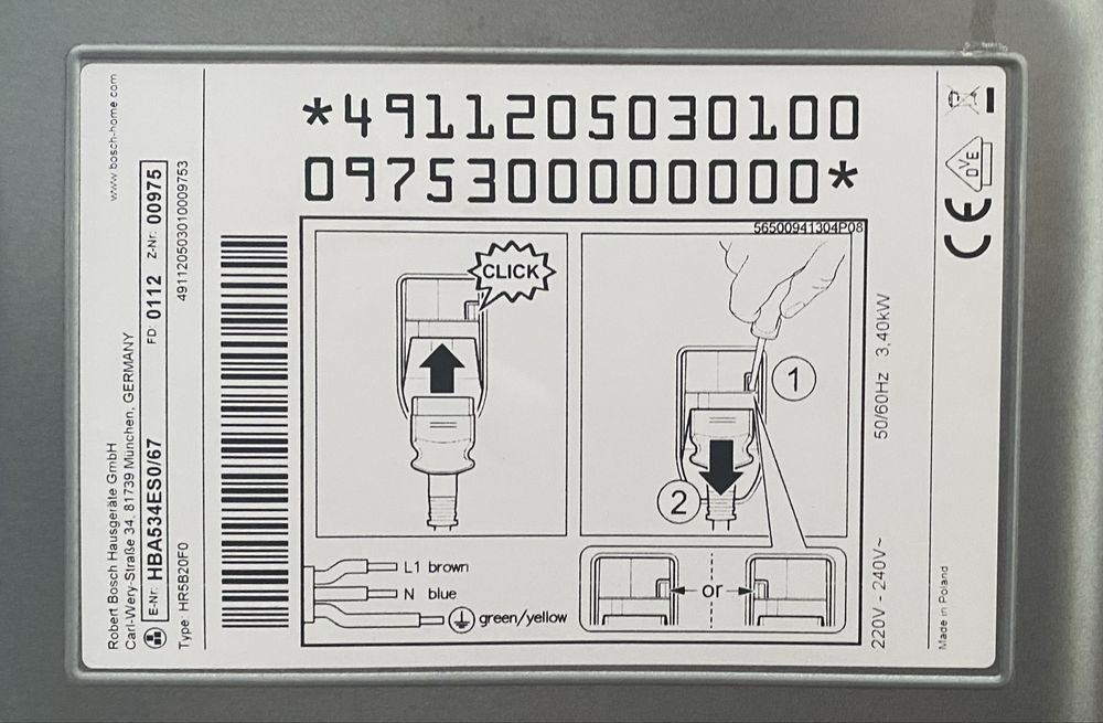Forno Bosch + Placa Vitrocerâmica Candy — conjunto encastrável