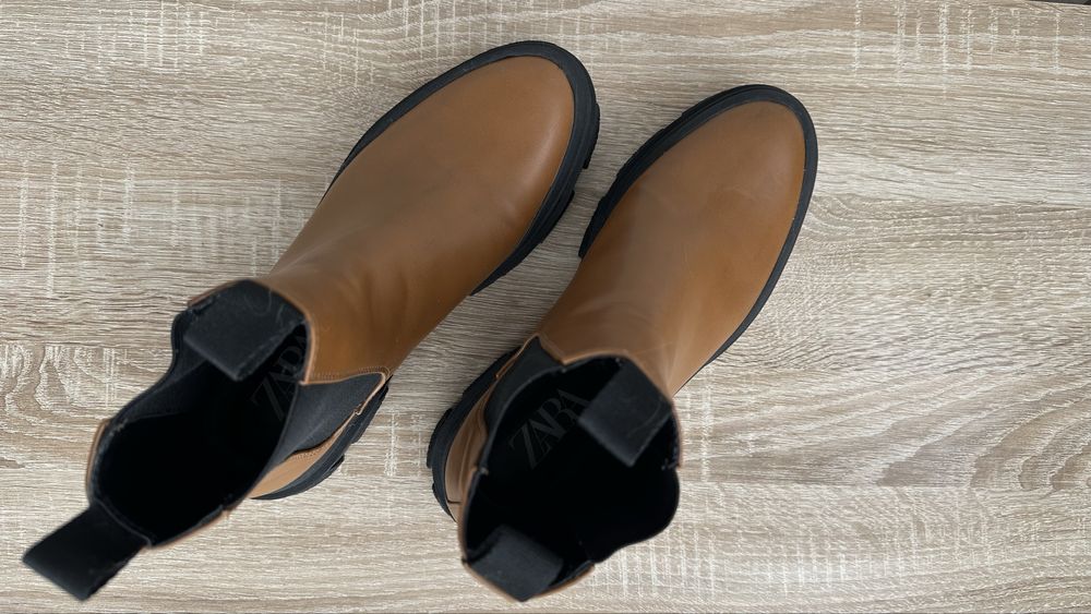 Челсі, ботинки, черевики коричневі Zara 36/37 розмір