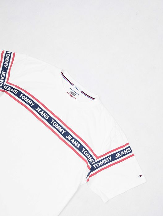 Tommy Hilfiger biała koszulka t-shirt M logo