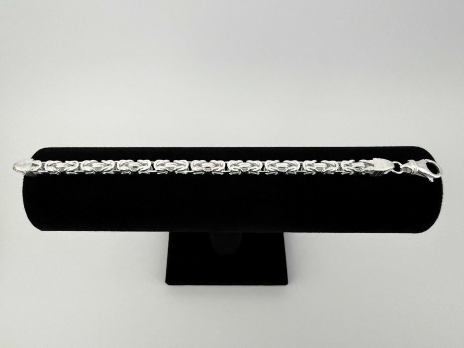 Srebrna Bransoletka Królewska 42 GRAM 23 CM NOWA ! PR. 925 Okazja !