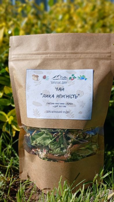 Карпатські авторські чаї. Натуральні збори з пагонів малини, ягід, плодів і квітів