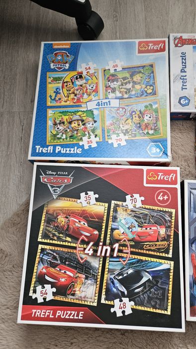 Puzzle 7 paczek, Spiderman, Psi Patrol