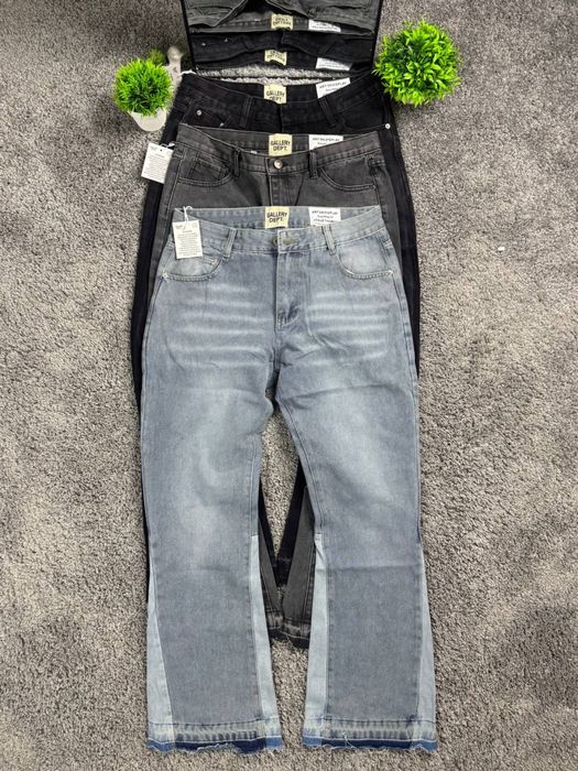 Джинси Gallery Dept Flared Jeans чоловічі широкі джинси Галери Депт спортивні світлі штани Галери Джинсы Галери Депт Флаерд черные штаны Gallery Dept