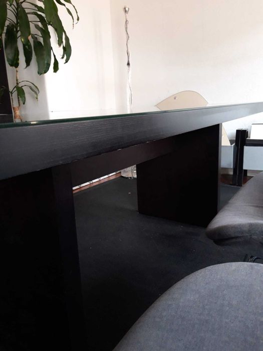Mesa grande com vidro por cima 0,90 m x 2,00 m