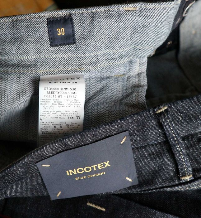 Incotex Blue Division spodnie jeansy W30 L30 pas 2 x 40/41 cm