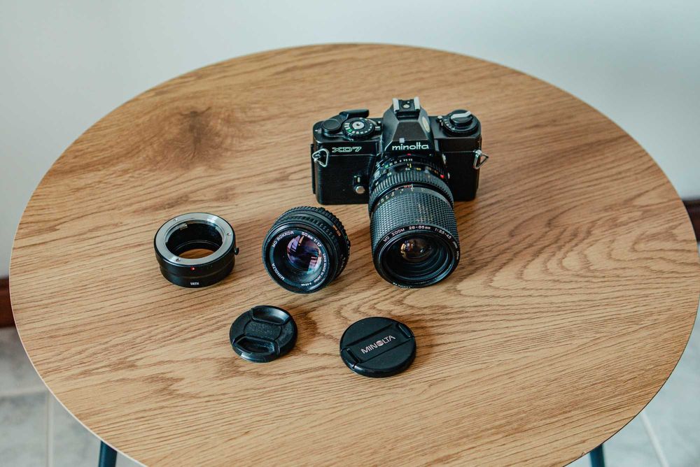 Minolta XD7 + MD 28-55mm + Rokkor 50mm + URTH MD-E64283898712834121