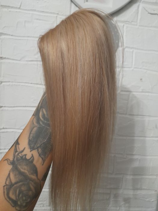 Topper beżowy blond 100% naturalny włos