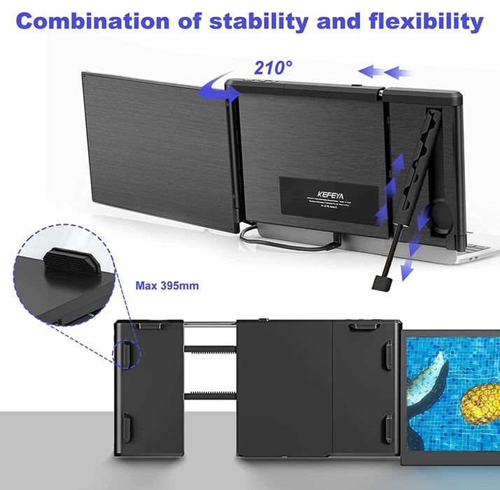 Extensor portátil para laptop, 13,3’’ FHD 1080P IPS