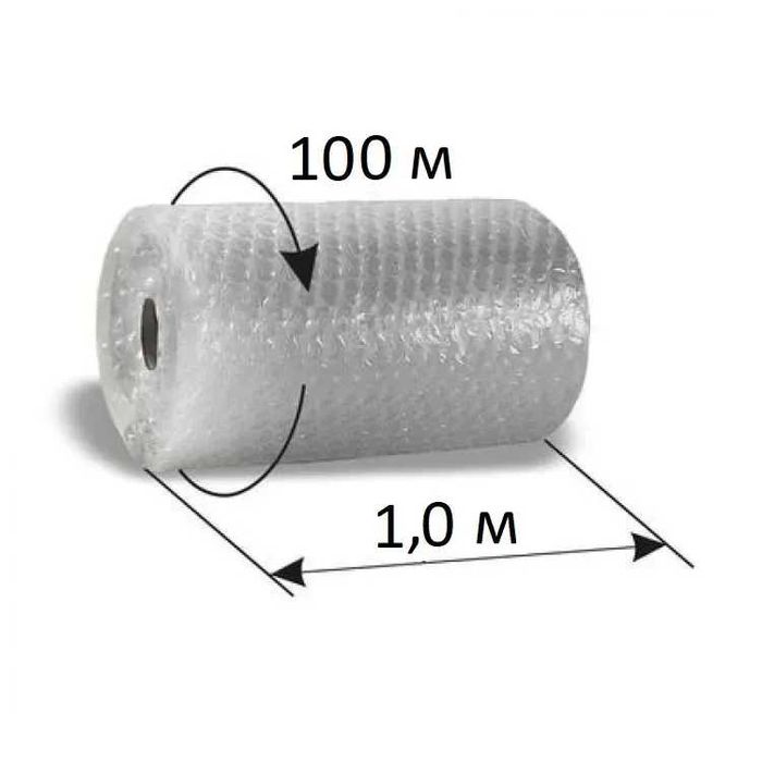 Повітряно-бульбашкова плівка 100 см*100 м.п. х 65 мк