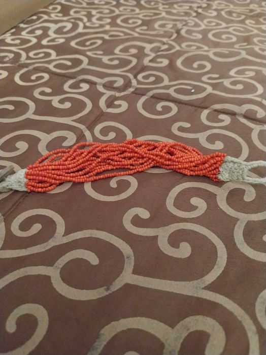 Pulseira de criança, vermelha, de cordas