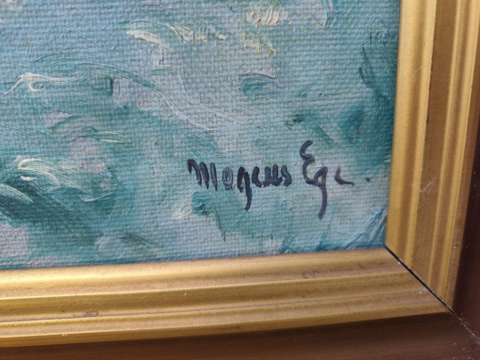 Stary obraz na płótnie Mogens EGE .