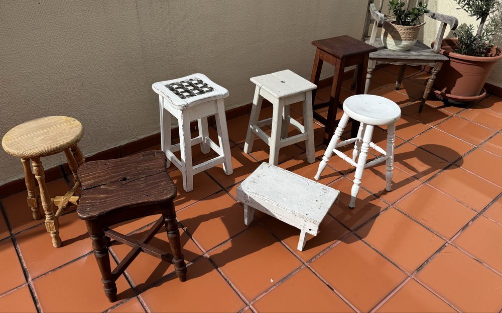 Banco rustico de madeira antigo (preço desde 15€)