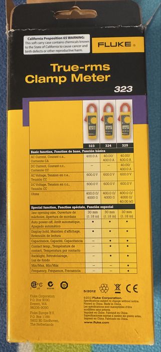 Pinça Amperimétrica Fluke 323