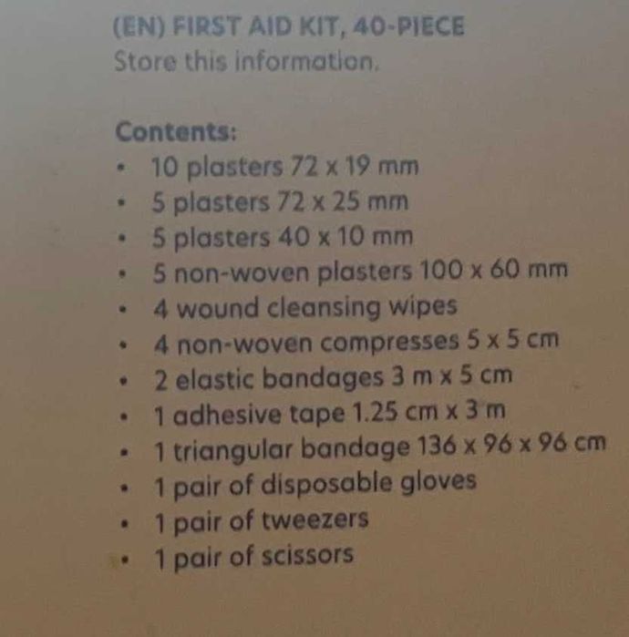 Apteczka W Pudełku 40 Elementów First Aid Kit