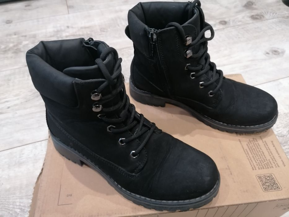 Kozaki dziewczęce czarne rozmiar 37