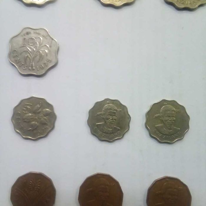 Set de moedas da Swaziland , país africano pouco conhecido.