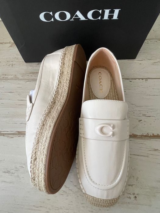 COACH Camilla Leather Espadrille. Роскошные эспадрильи кожа р 39,5