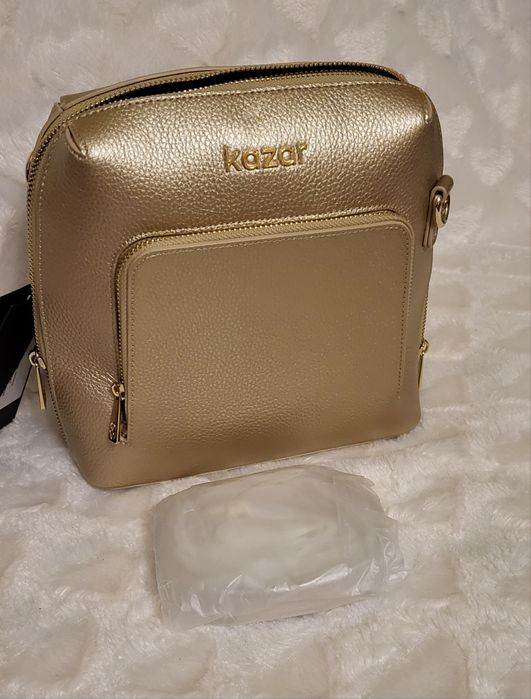 Sprzedam Piękną Torebkę w złotym kolorze ze skóry naturalnej Kazar