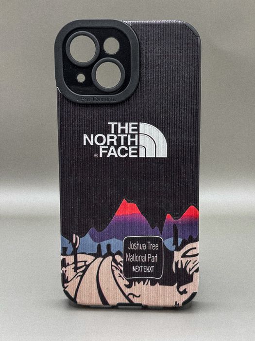 Чохол чорний силіконовий гори логотип The North Face на Айфон iPhone