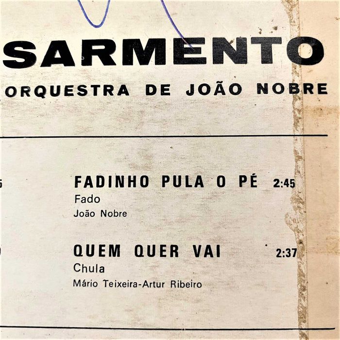 Disco Vinil  - Single -  Clara Sarmento – Yé yé(Autografado)