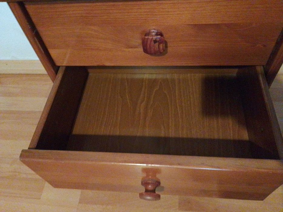 Mesa de Cabeceira em Madeira de Cerejeira 3 Gavetas  51 x 36 x Alt 57