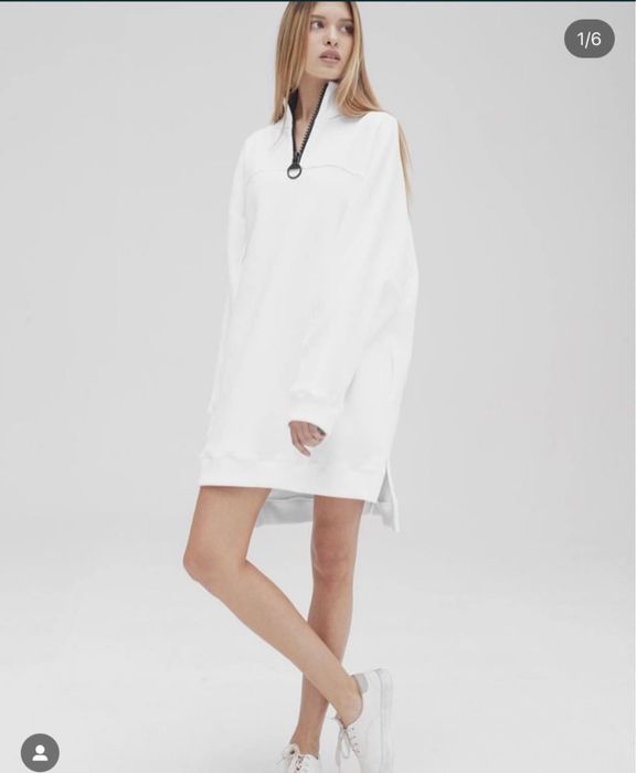 Худи на флисе белый