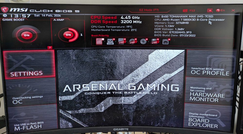 Motherboard (MB) AM4 MSI B450 TOMAHAWK MAX