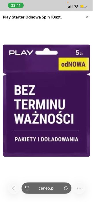 Play od nowa karta ważna caly rok