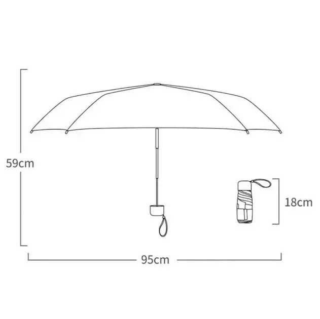 Xiaomi Кишенькова механічна мініпарасолька із захистом від дощу чохол