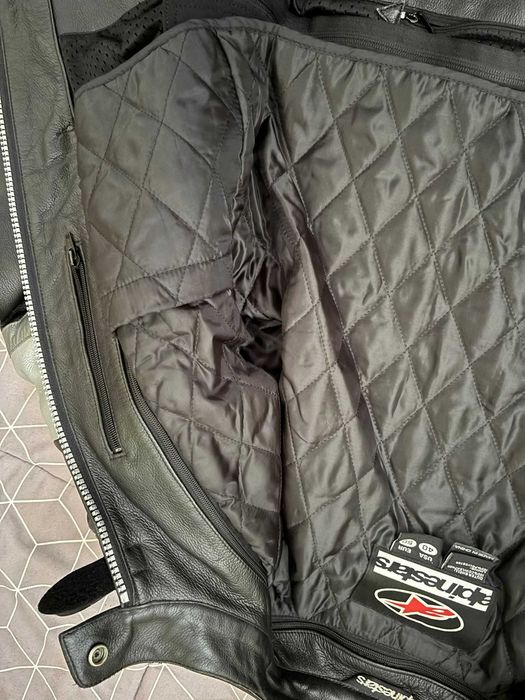 Casaco de Couro Alpinestars Original - Tamanho EUR 50 (M/L) - Com Proteções - Como Nova