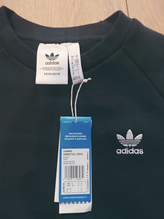 Bluza Adidas rozm. S czarna Trefoil Essentials Crew
