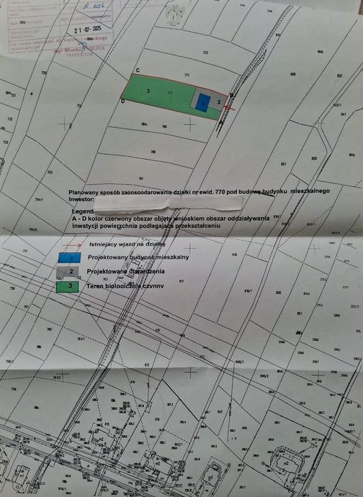 Widokowa działka w Husowie z WARUNKAMI ZABUDOWY - 16 ar REZERWACJA