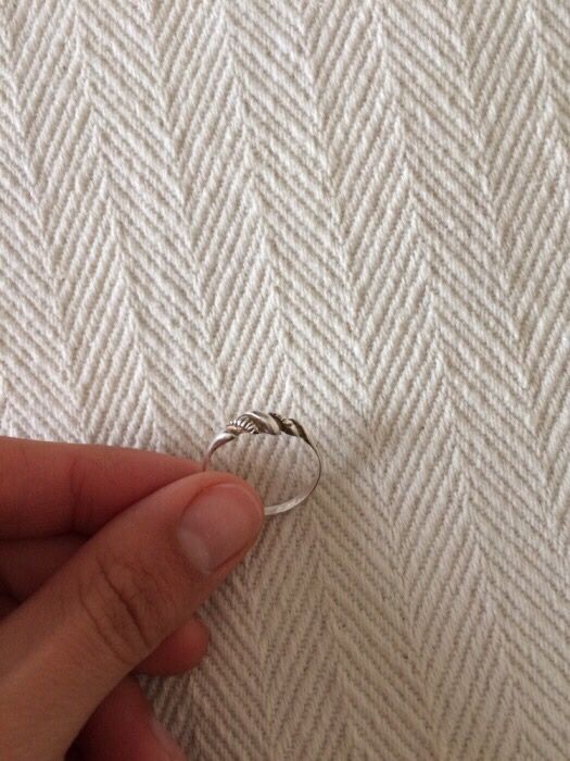 Anel prata tamanho 14