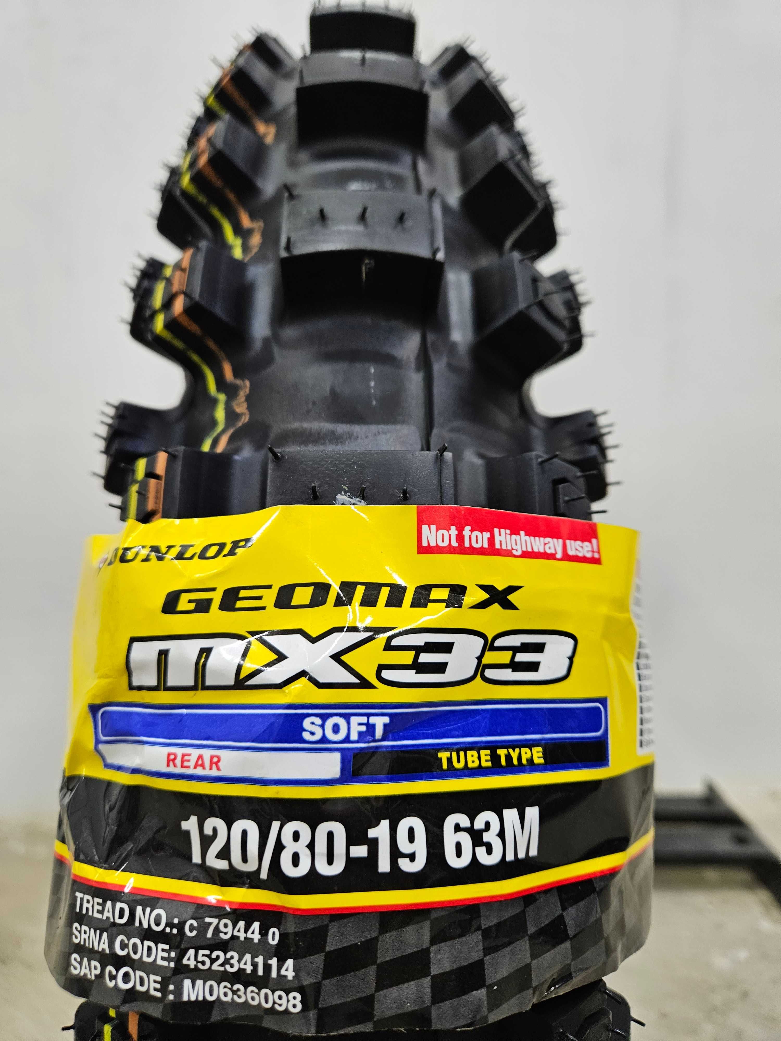 WYPRZEDAŻ !!! Opona Dunlop 120/80-19 Geomax MX33 cross